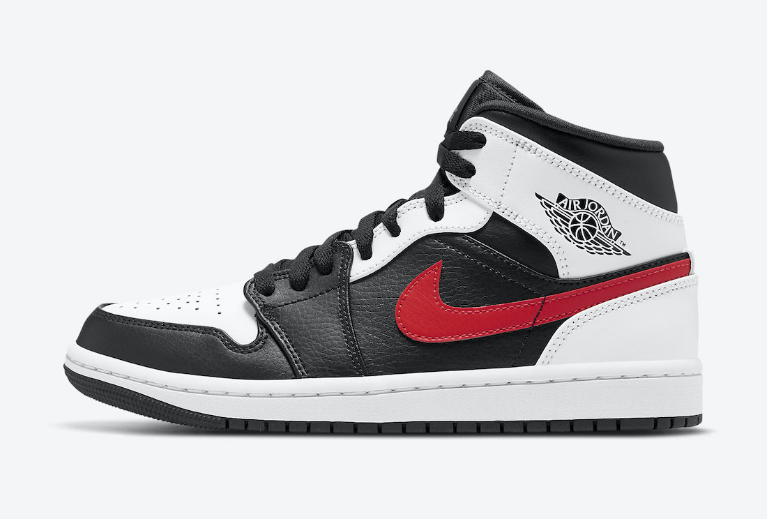 Air-Jordan-1-Mid-Black-Chile-Red-White-554724-075-Release-Date