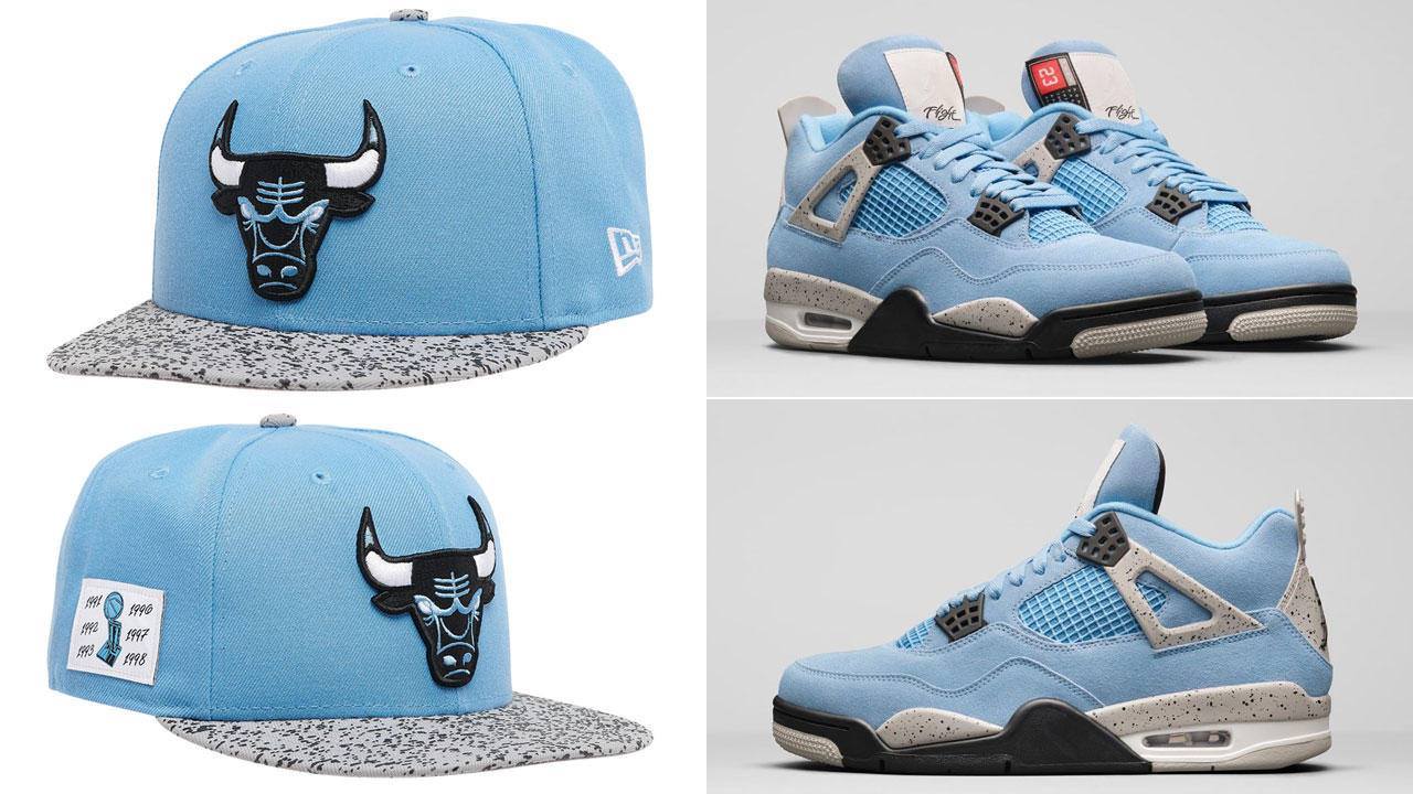 air-jordan-4-university-blue-new-era-bulls-hat