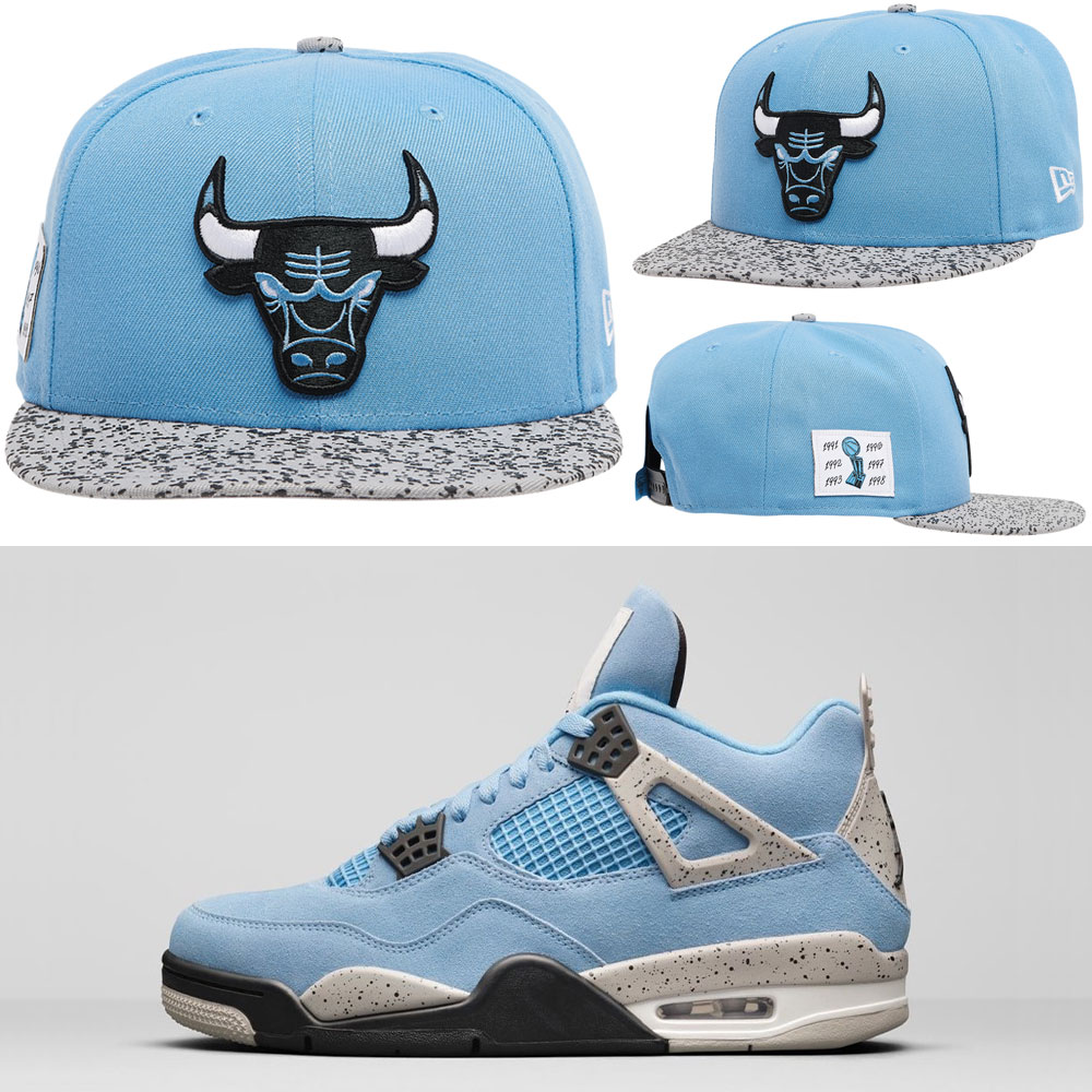 jordan-4-university-blue-bulls-snapback-cap