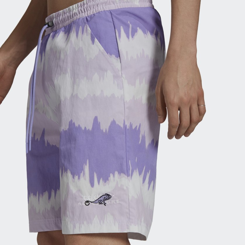 adidas Adventure Archive Printed Woven Shorts Purple GN2346 42 detail