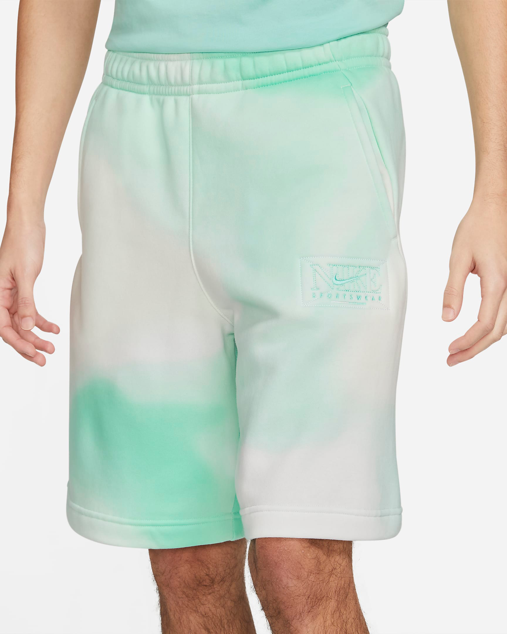 nike sportswear club fleece tropical twist printed shorts 1