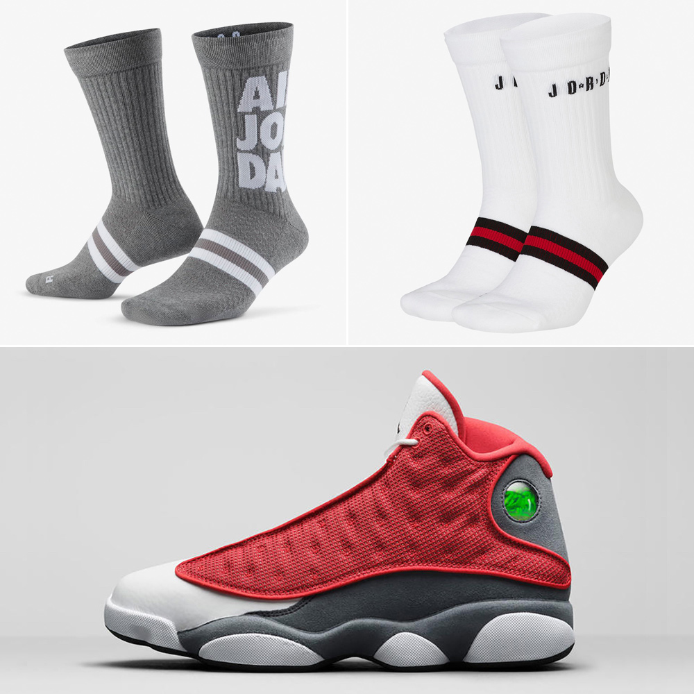 air-jordan-13-red-flint-socks