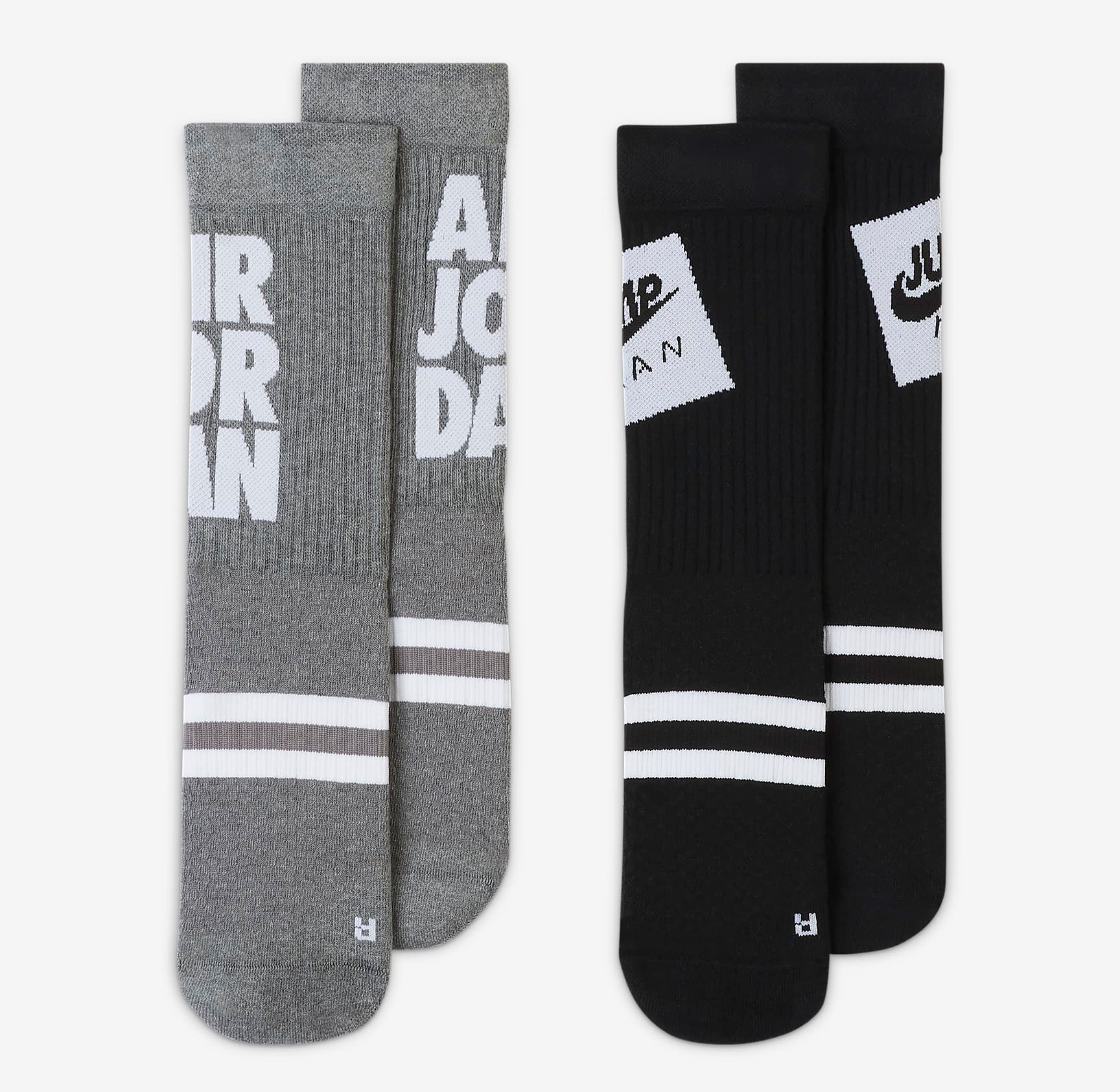jordan-legacy-jumpman-classics-socks-grey-black-2-pack