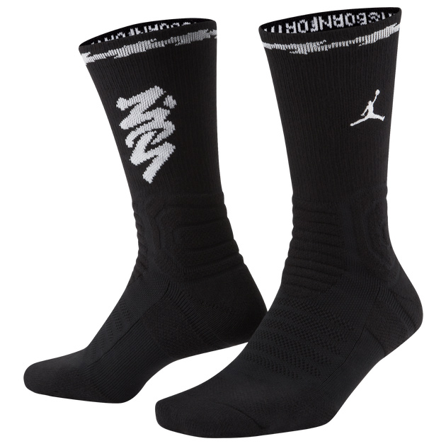 jordan-zion-socks-black-white