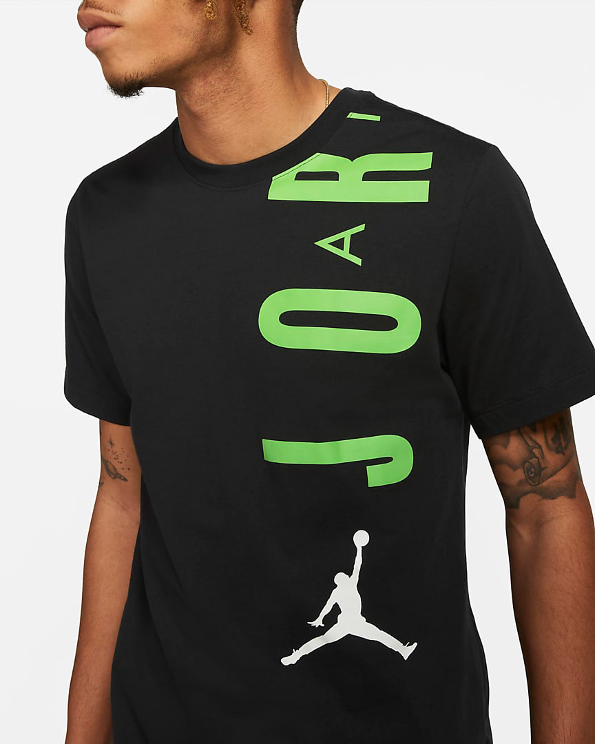 black and green jordan 6 shirt
