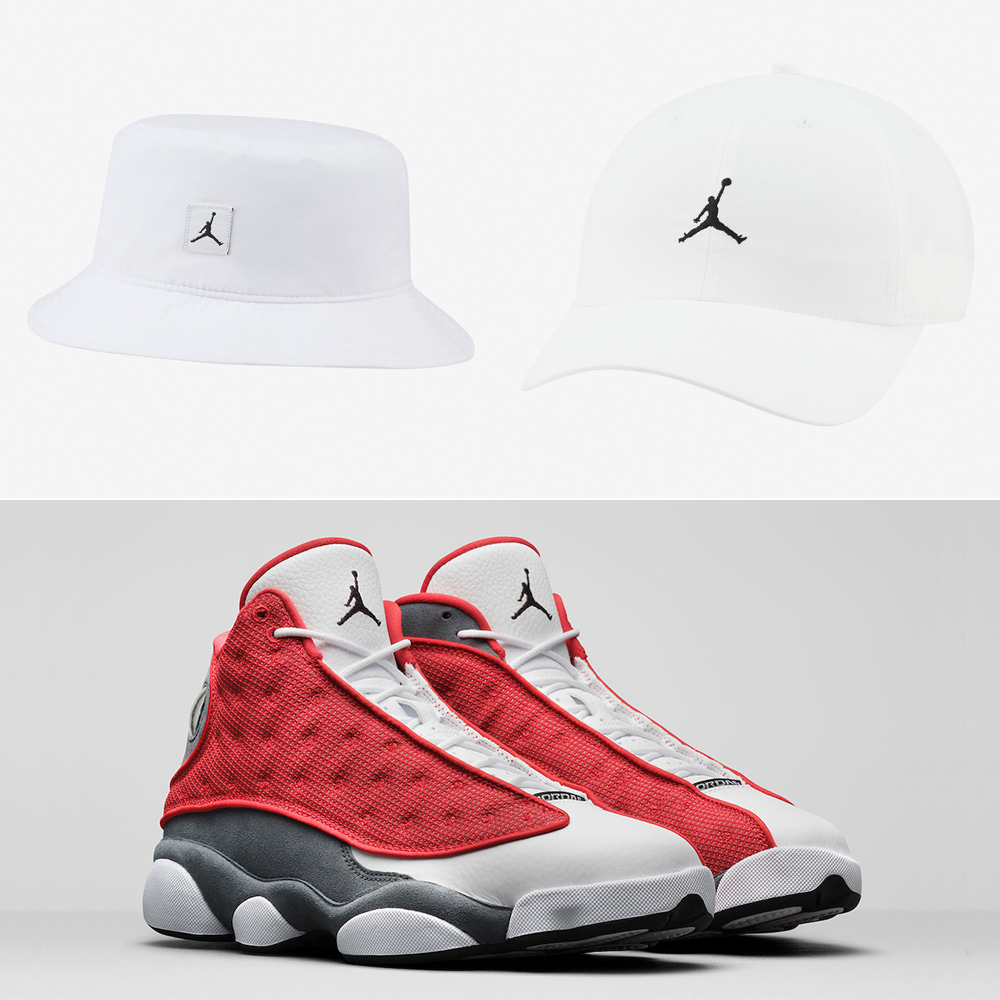 jordan-13-red-flint-bucket-strapback-hats