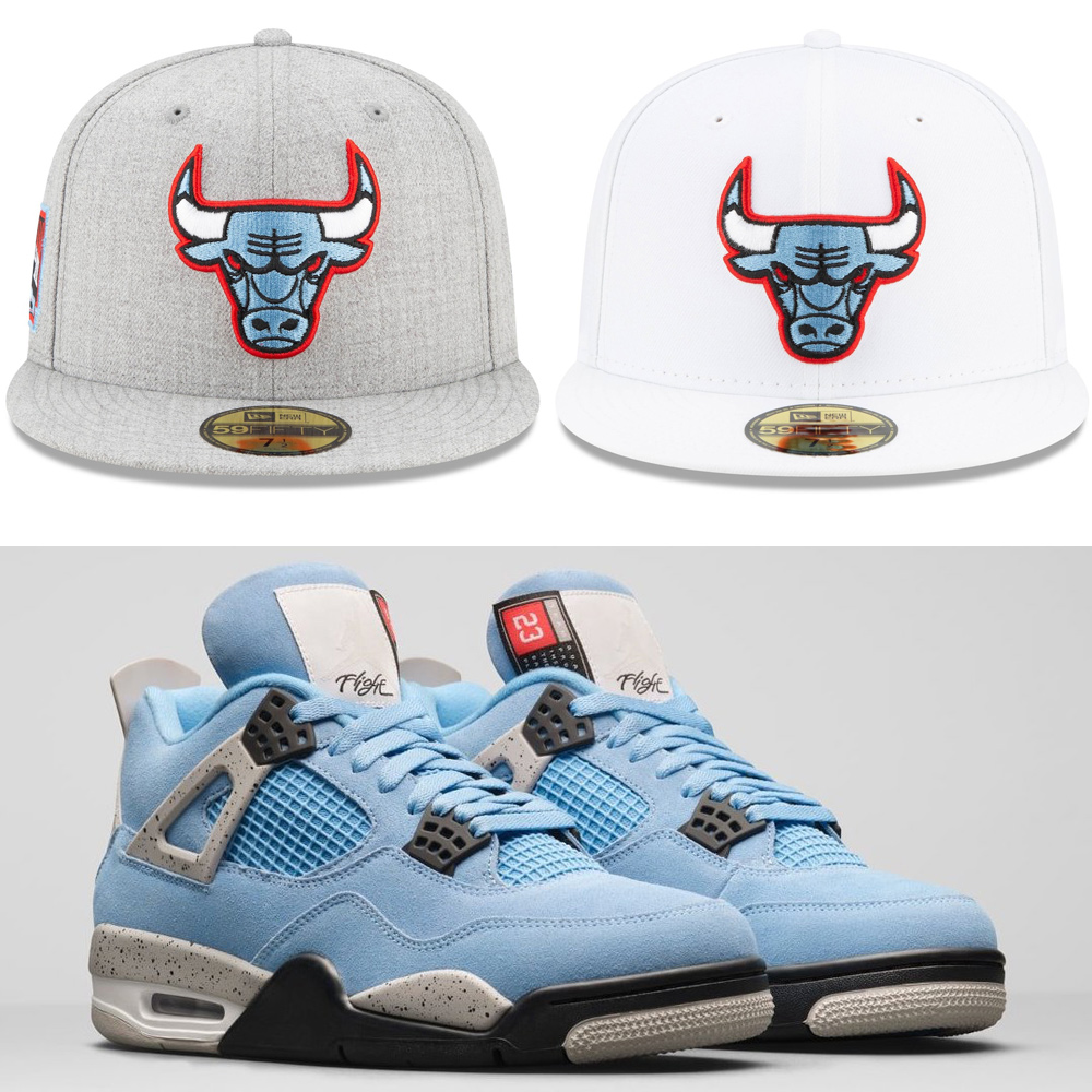 jordan-4-university-blue-bulls-fitted-caps
