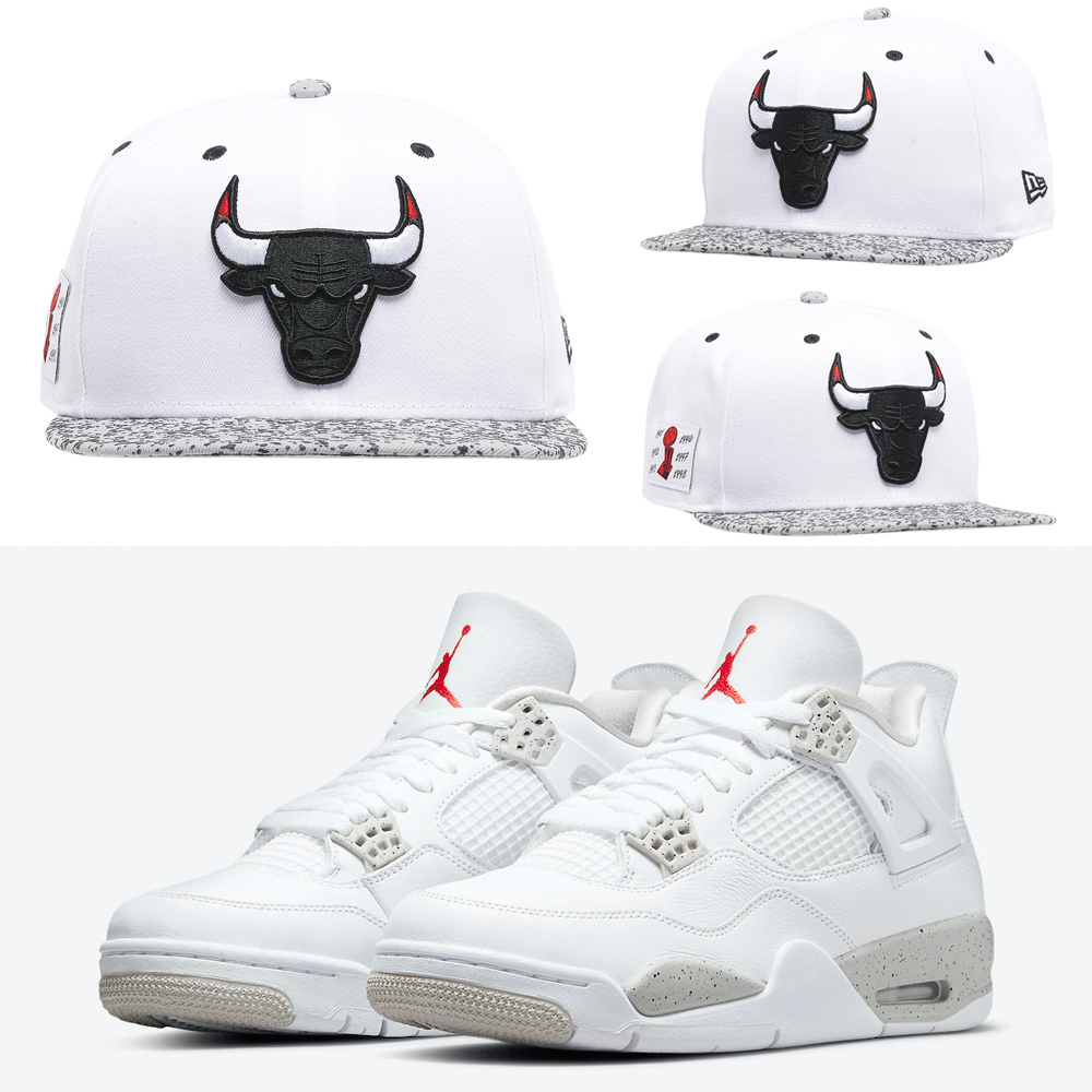 jordan-4-white-oreo-new-era-bulls-hat