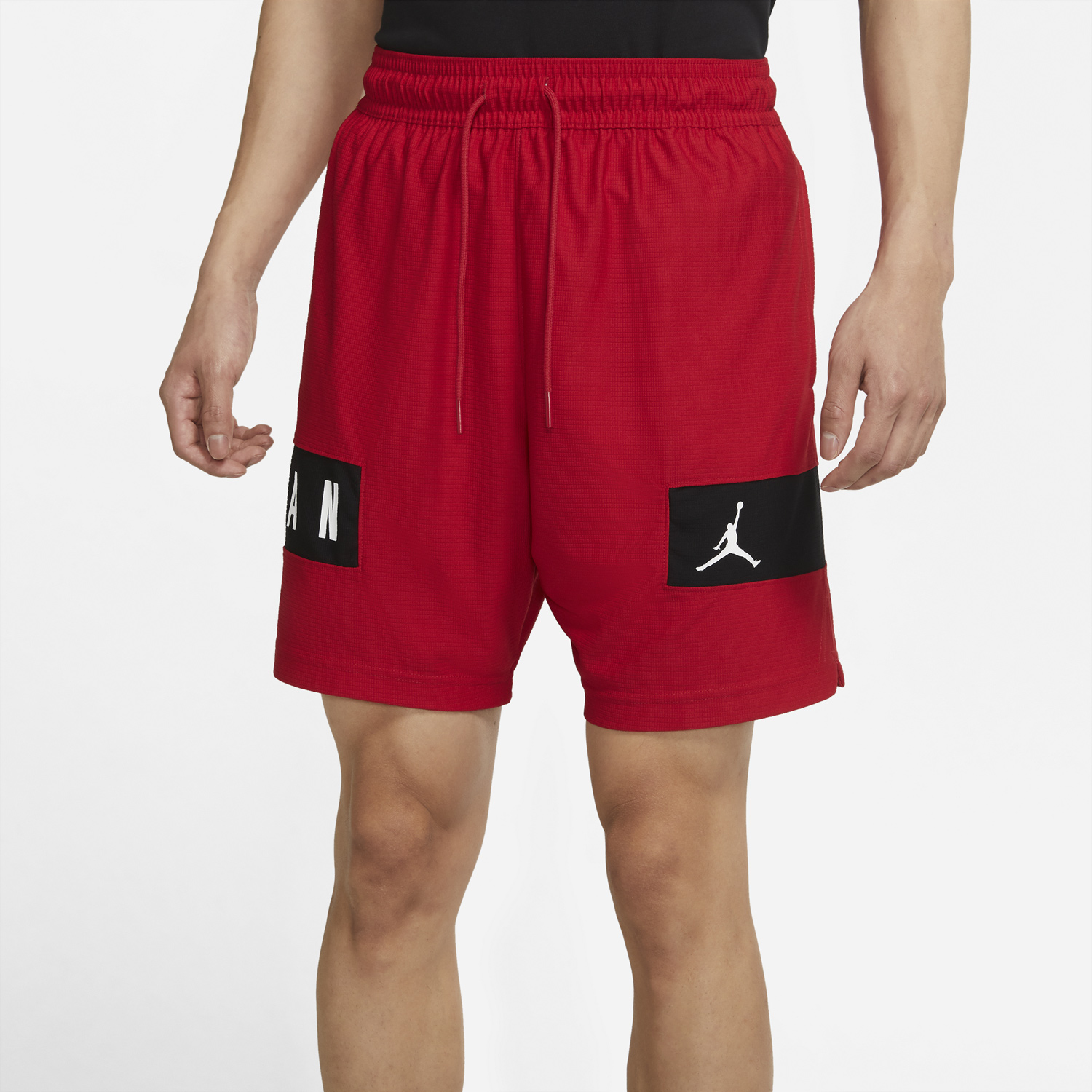 jordan-dry-air-mesh-gfx-shorts-gym-red-black