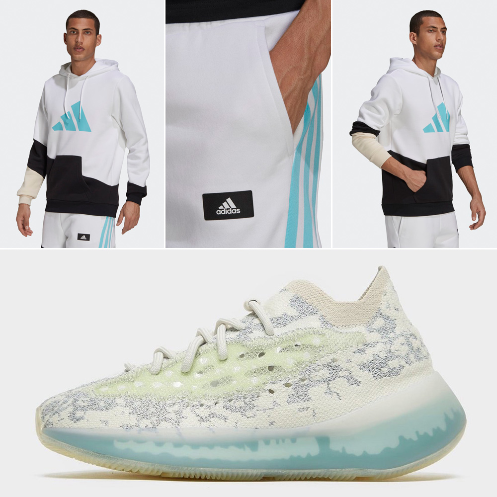 yeezy-380-alien-blue-hoodie-shorts-outfit