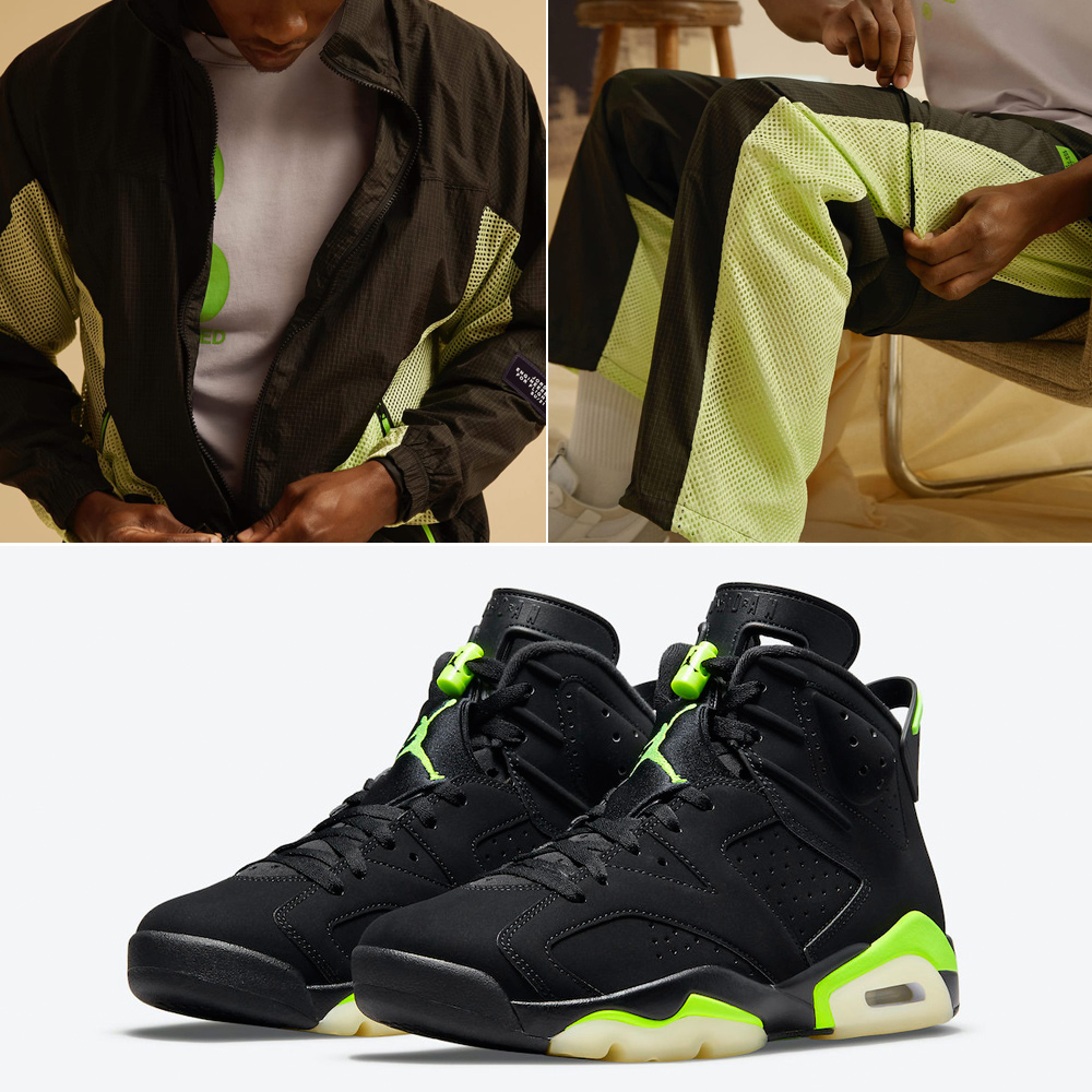 air-jordan-6-electric-green-track-jacket-shorts-pants-outfit