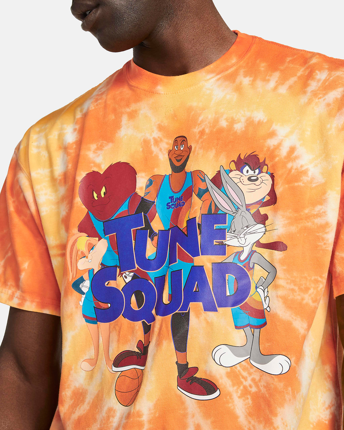 nike space jam new legacy tune squad tie dye shirt orange 2