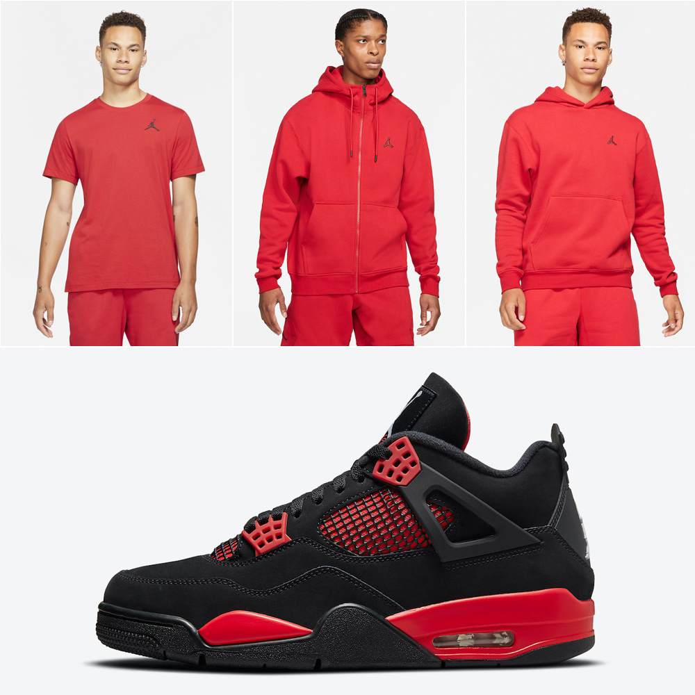 air-jordan-4-red-thunder-matching-apparel
