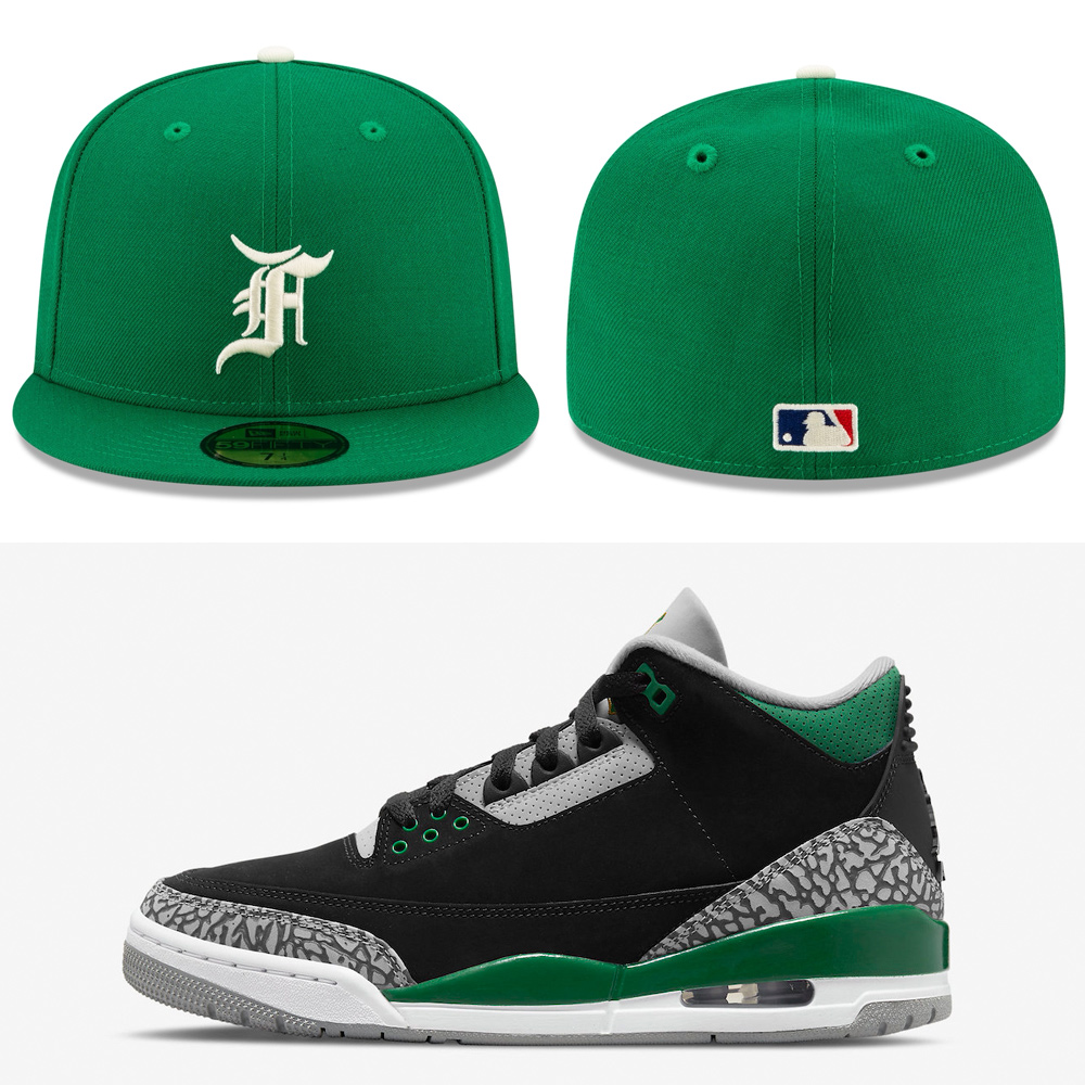 air-jordan-3-pine-green-fitted-hat-match