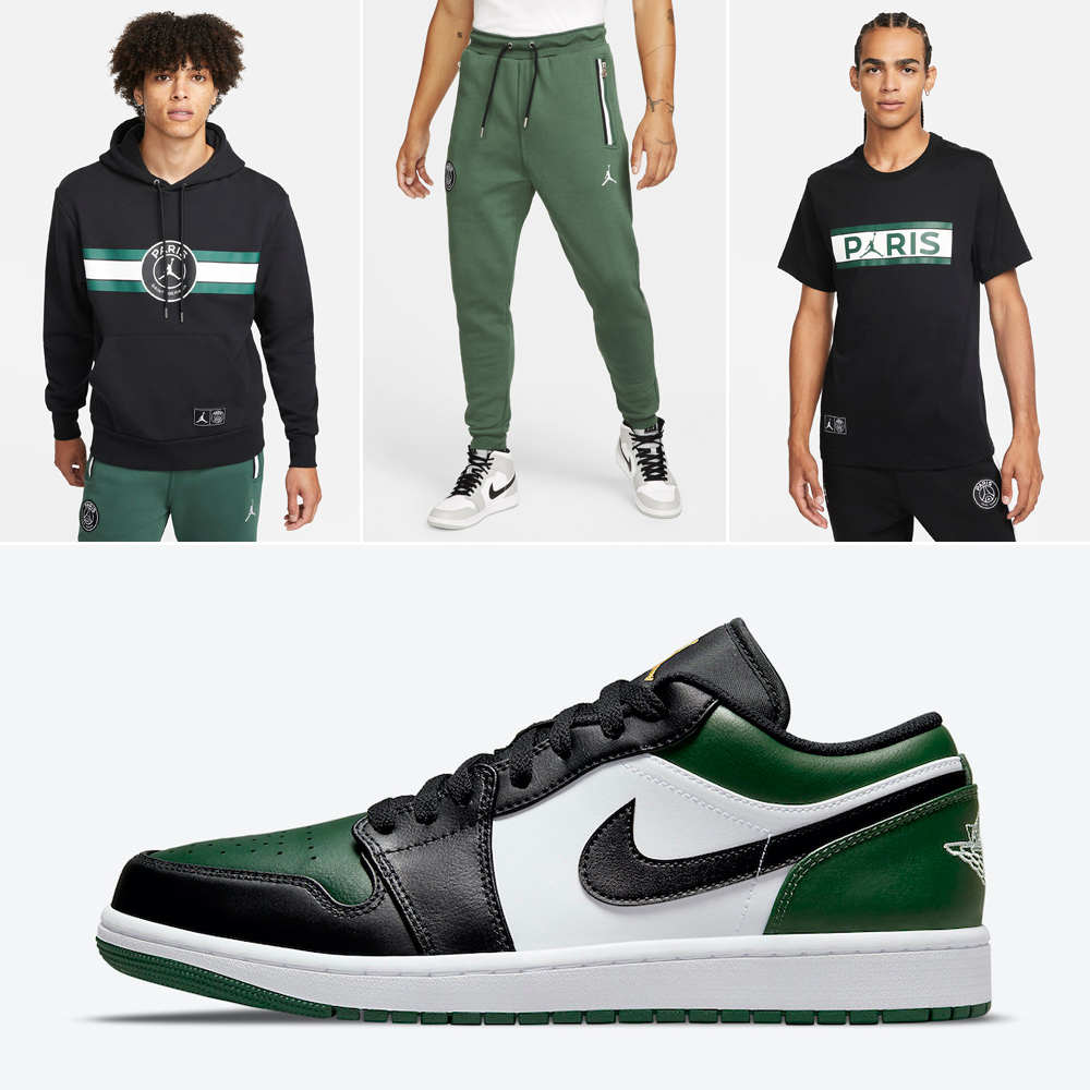 jordan-1-low-noble-green-toe-psg-shirt-clothing-match