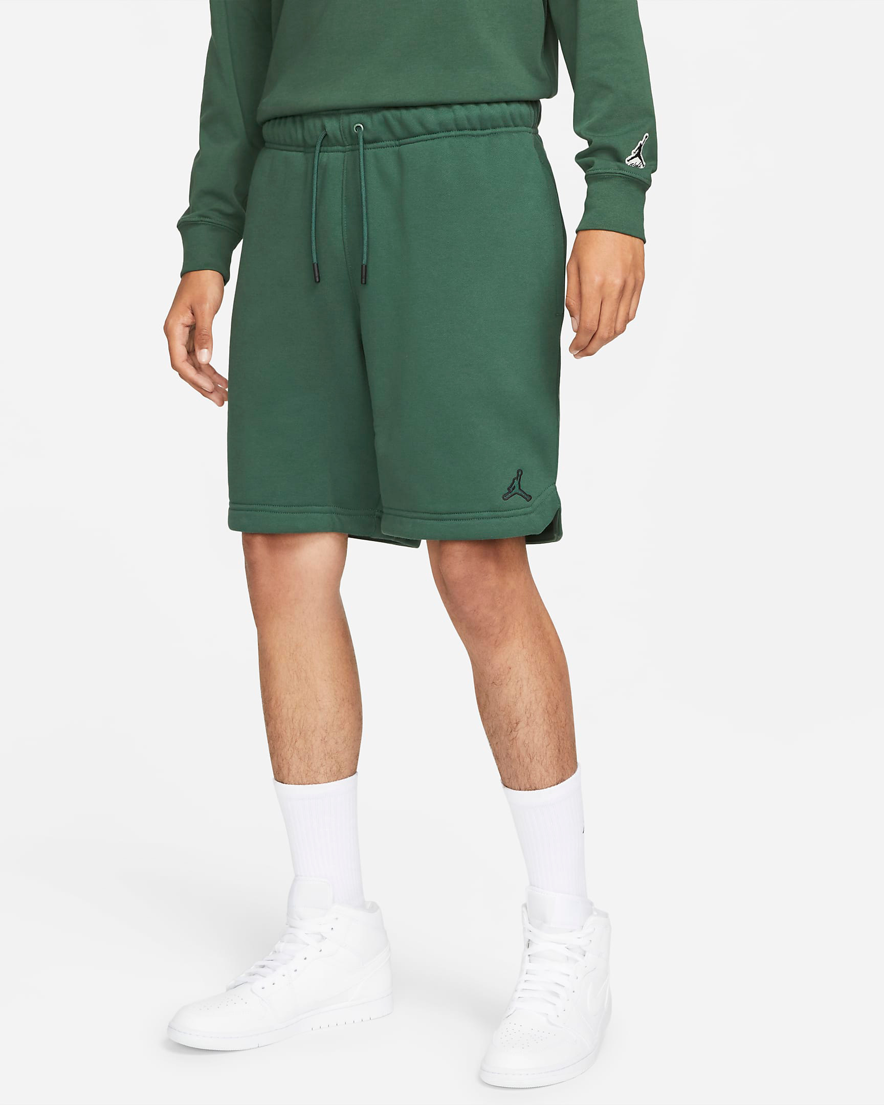jordan-noble-green-essentials-fleece-shorts-1