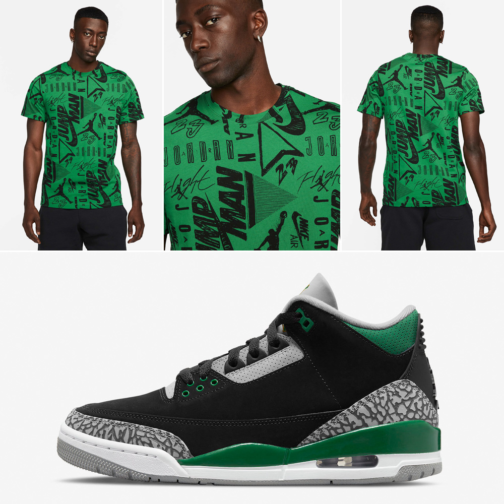 Air Jordan 3 Pine Green Shirt