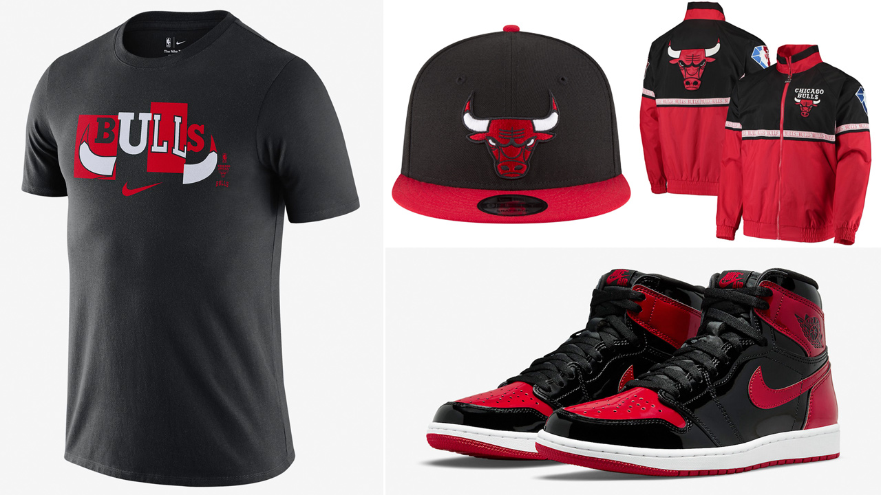 air-jordan-1-high-patent-bred-chicago-bulls-shirts-hats-clothing