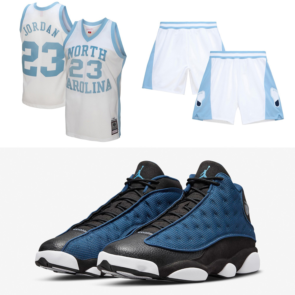 air-jordan-13-brave-blue-michael-jordan-jersey-shorts