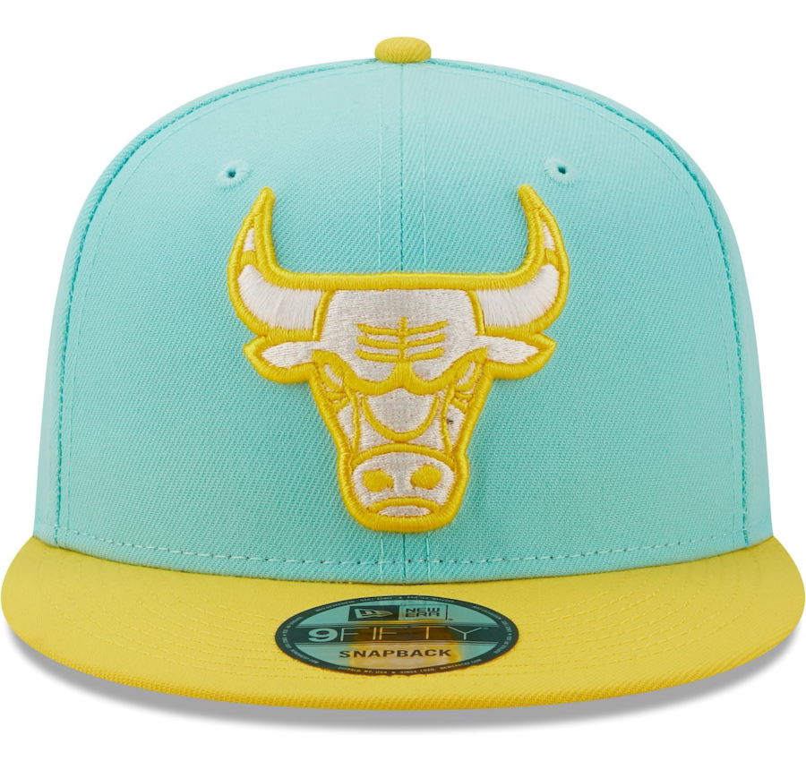 new-era-chicago-bulls-turquoise-yellow-snapback-hat-2