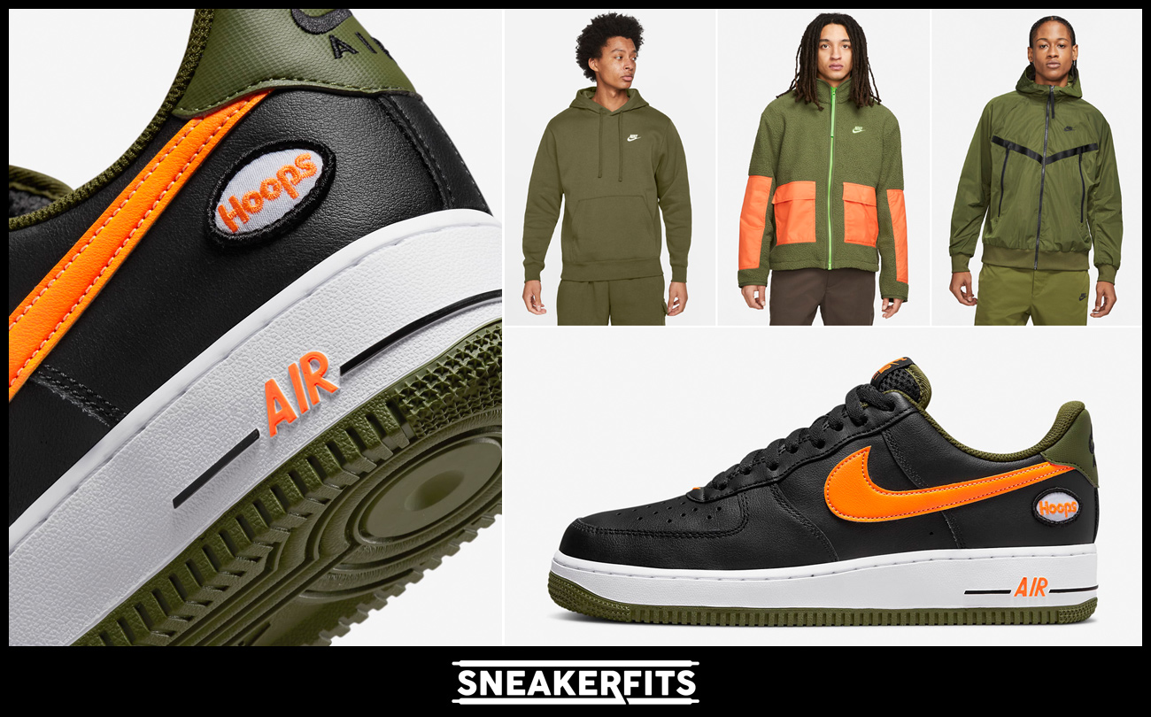 nike-air-force-1-low-hoops-black-rough-green-orange-sneaker-shirts-outfits
