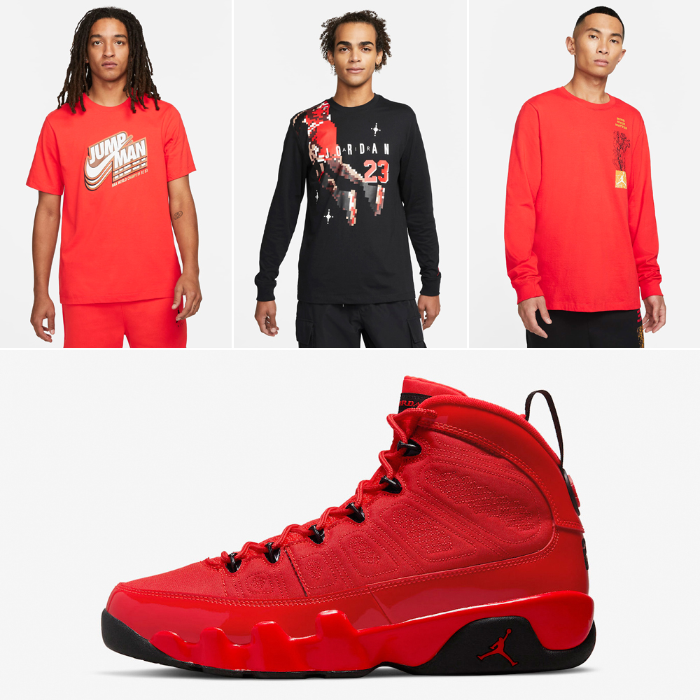air-jordan-9-chile-red-sneaker-tees-shirts