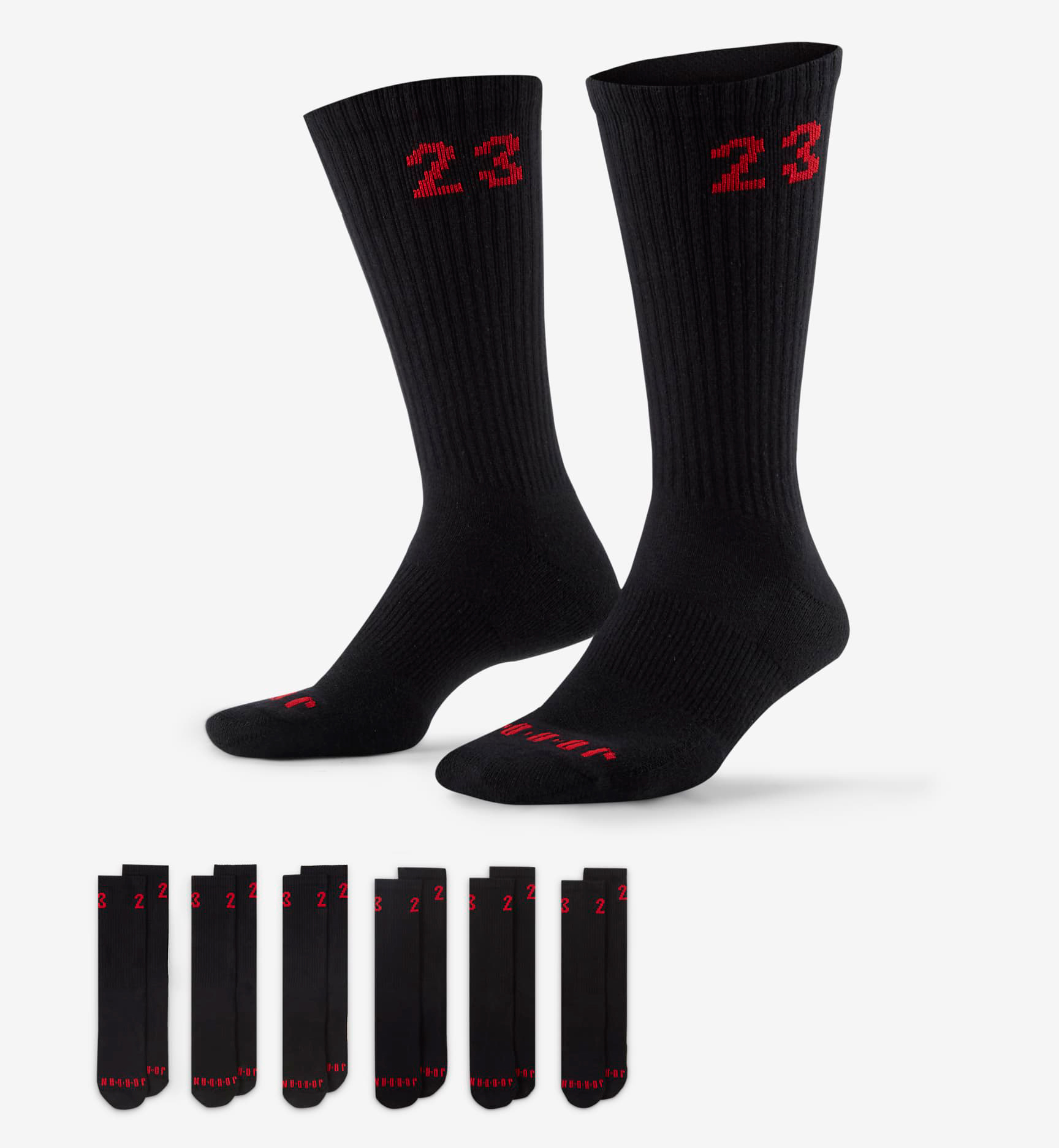 jordan-23-crew-socks-black-red