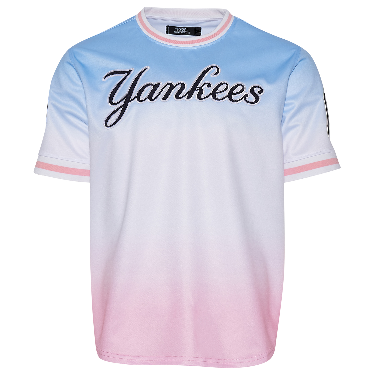 pro-standard-new-york-yankees-ombre-pink-blue-shirt