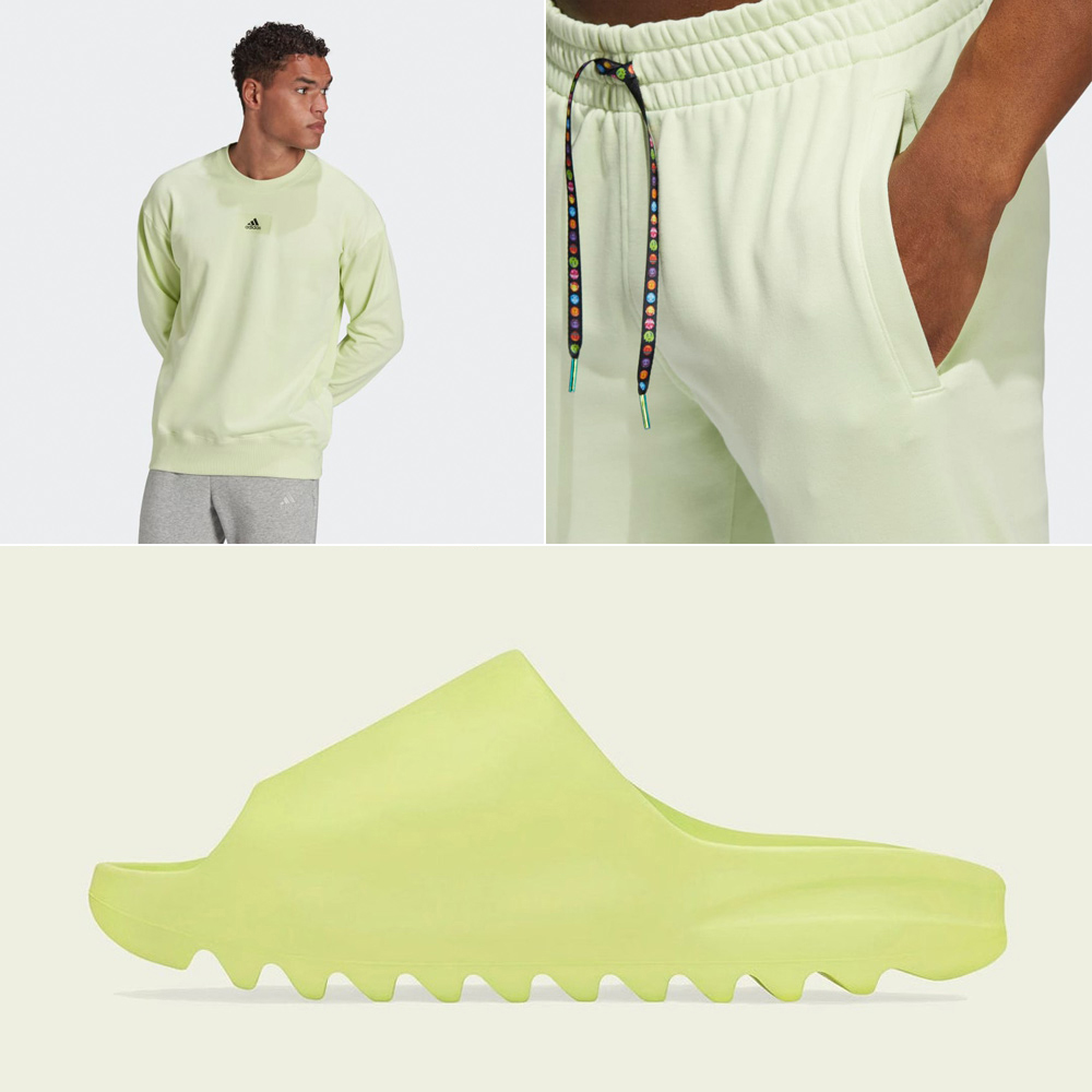 yeezy-slide-green-glow-outfit