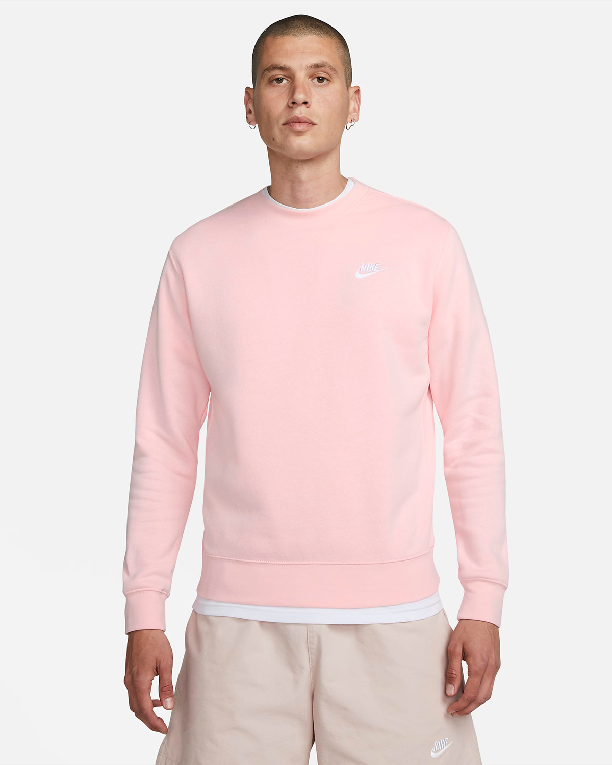 Nike Sportswear Club Fleece Crew Sweatshirt Pink Bloom