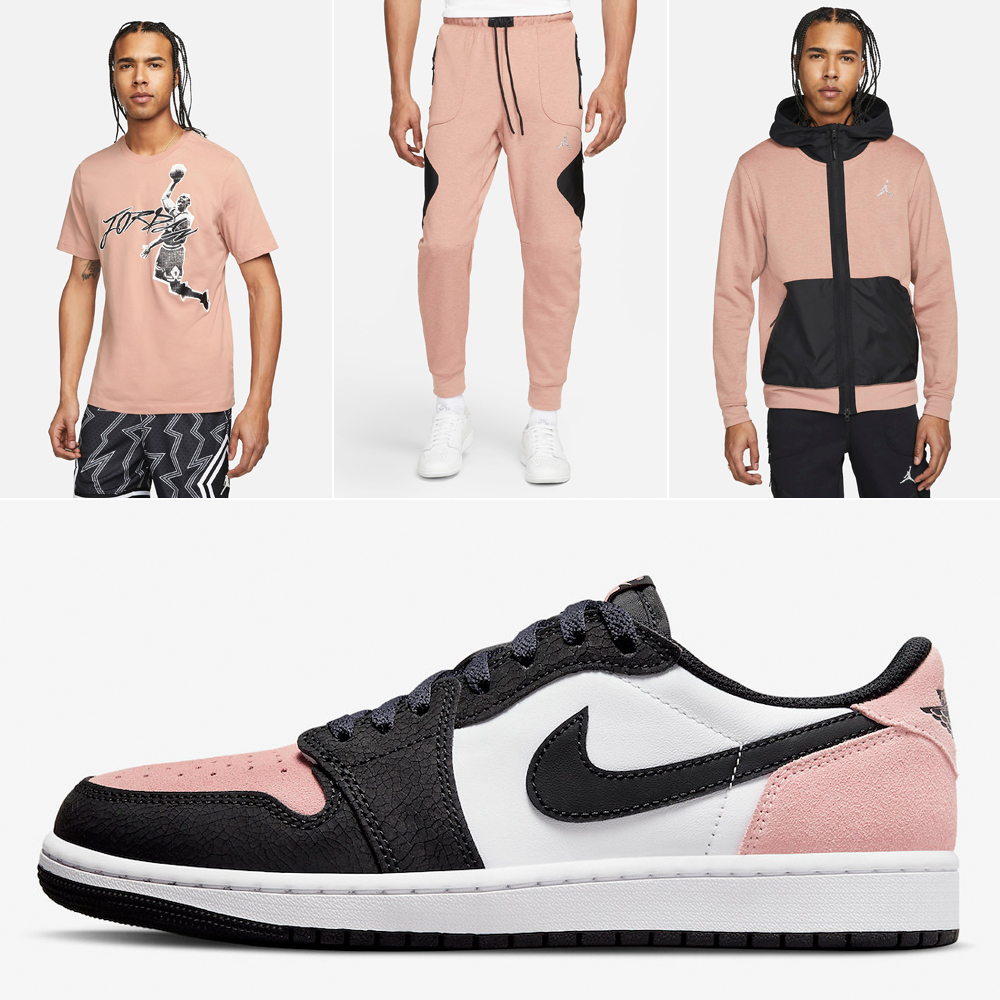 air-jordan-1-low-bleached-coral-matching-clothing