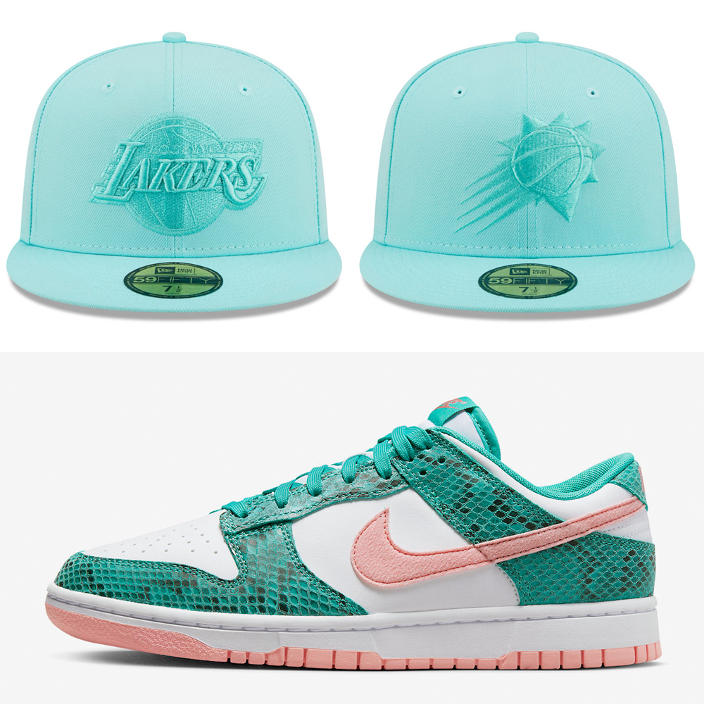 nike-dunk-low-snakeskin-washed-teal-bleached-coral-hats