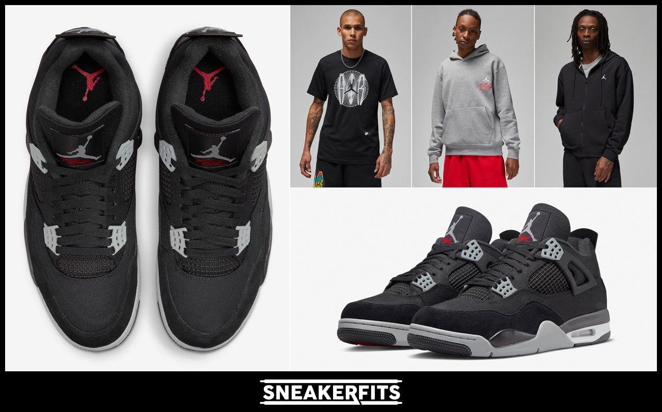 how-to-style-the-air-jordan-4-black-canvas-with-matching-outfits