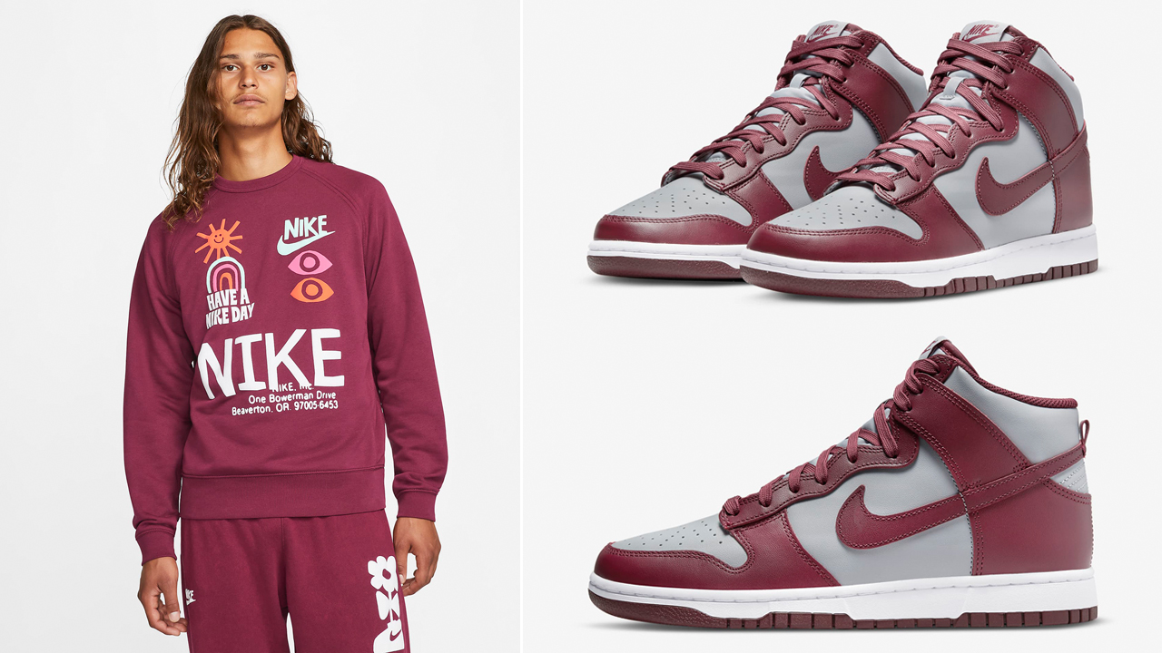 nike-dunk-high-dark-beetroot-shirts-and-outfits-to-match