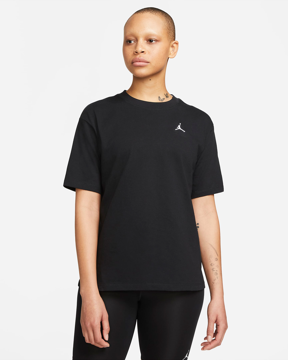 Jordan-Essentials-Womens-T-Shirt-Black-White