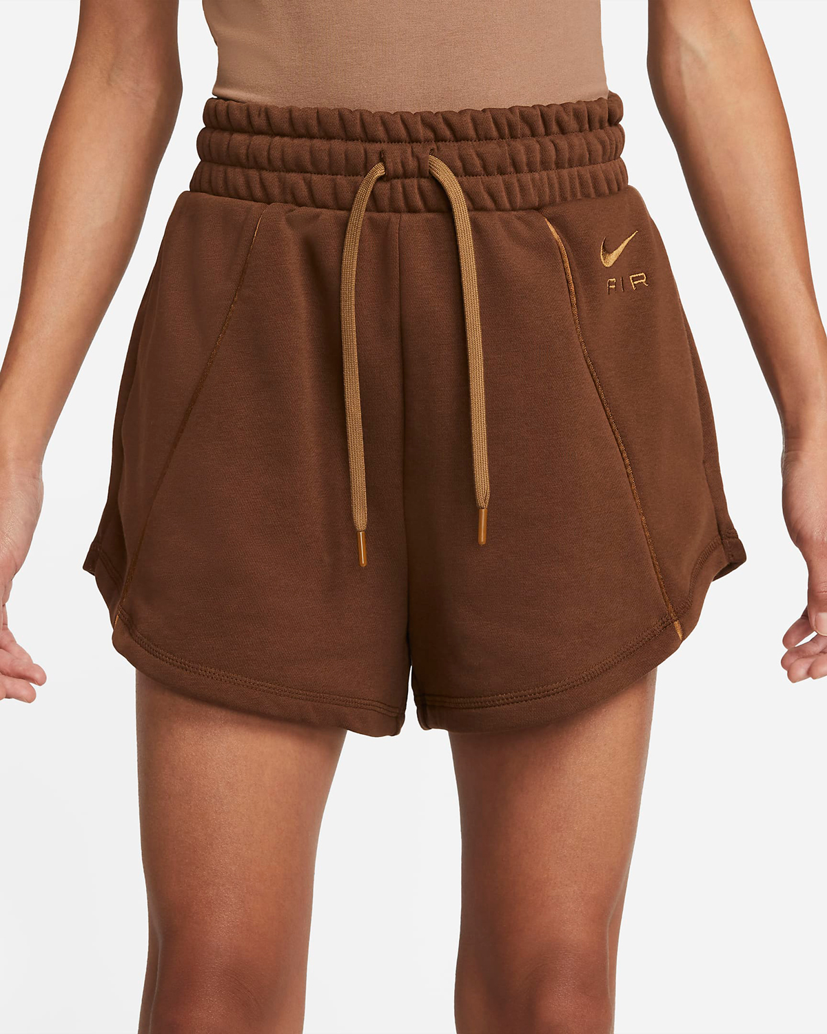 Nike-Air-Womens-Fleece-Shorts-Cacao-Wow