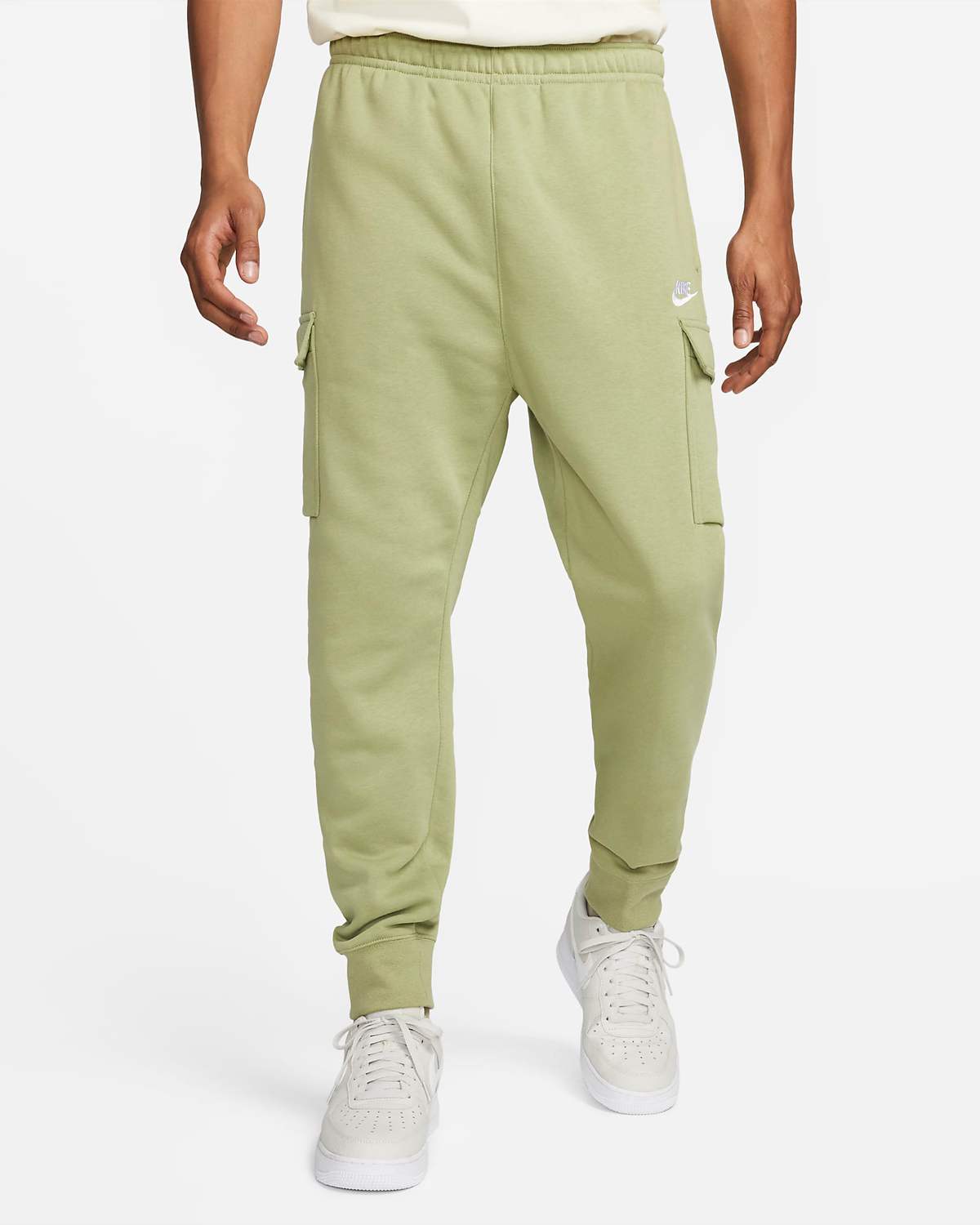 Nike-Club-Fleece-Cargo-Pants-Alligator-Green
