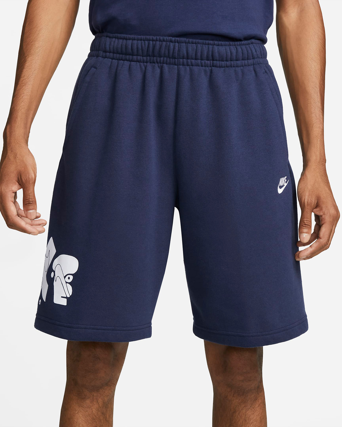 Nike-Club-Fleece-Graphic-Shorts-Midnight-Navy