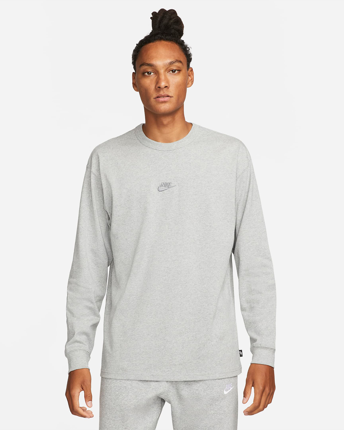 Nike-Sportswear-Premium-Essentials-Long-Sleeve-T-Shirt-Dark-Grey-Heather