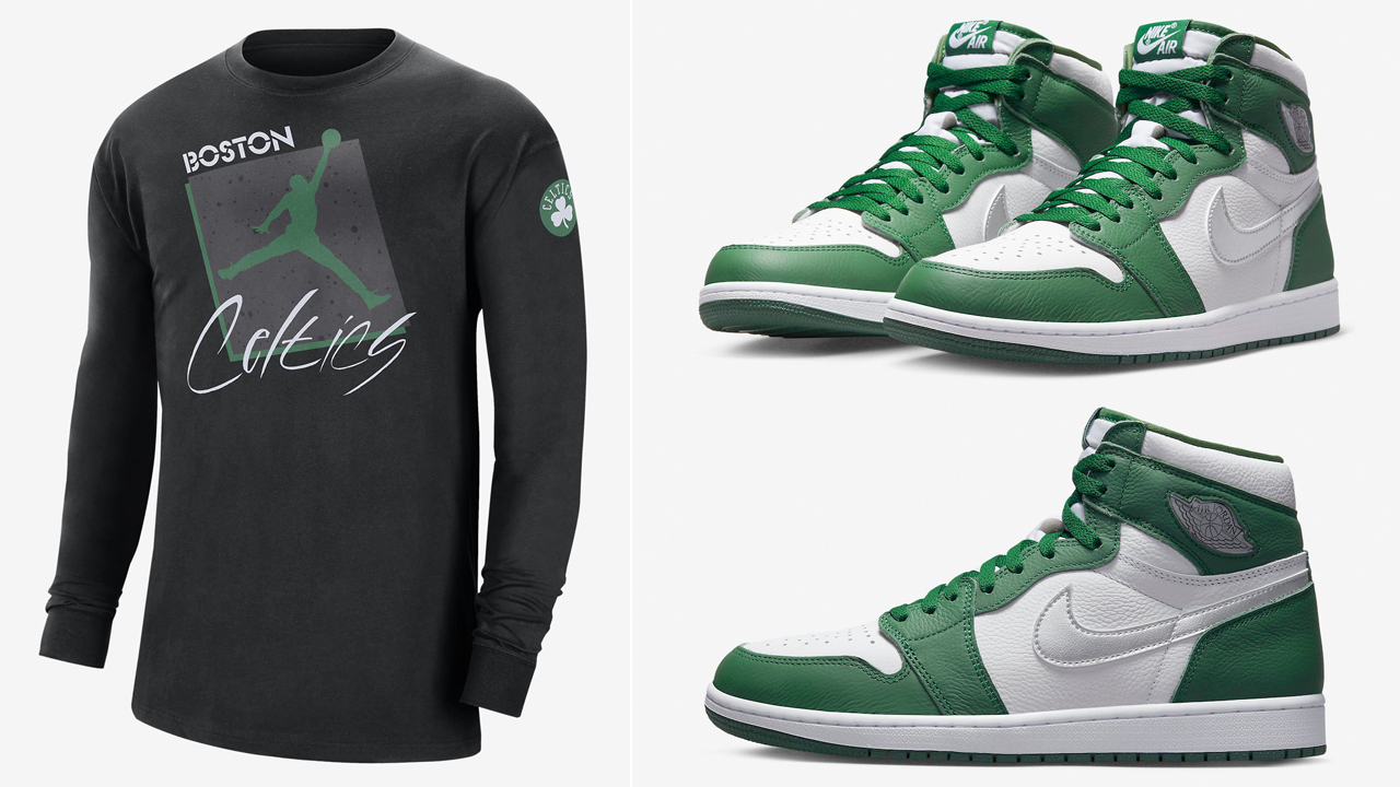 Air-Jordan-1-High-Gorge-Green-Celtics-Shirt