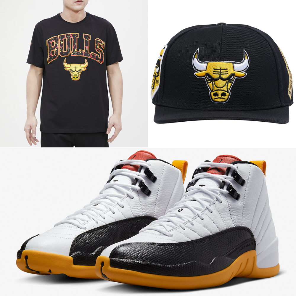 Air-Jordan-12-25-Years-Bulls-Hat-Shirt-Outfit