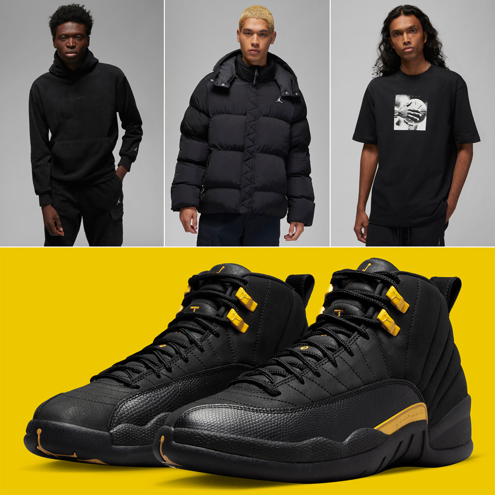 Air-Jordan-12-Black-Taxi-Sneaker-Outfits