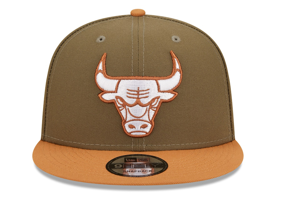 New-Era-Bulls-Olive-Brown-Snapback-Hat-1