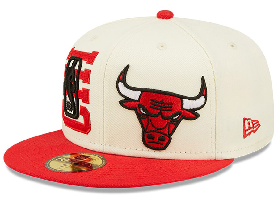 New-Era-Chicago-Bulls-2022-NBA-Draft-59FIFTY-Fitted-Cap-Cream-Red-1