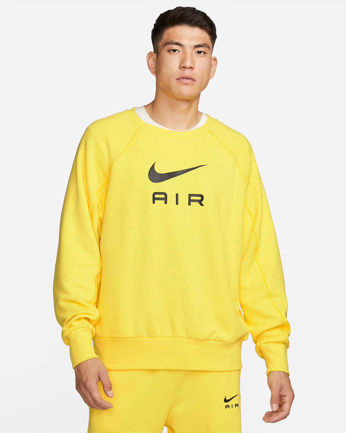 Nike-Air-Crew-Sweatshirt-Yellow-Strike