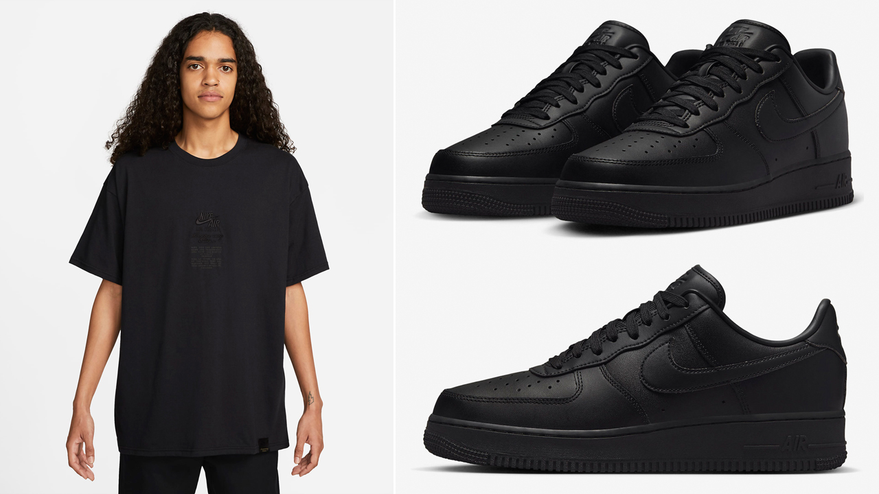 Nike-Air-Force-1-Low-Fresh-Black-Shirt