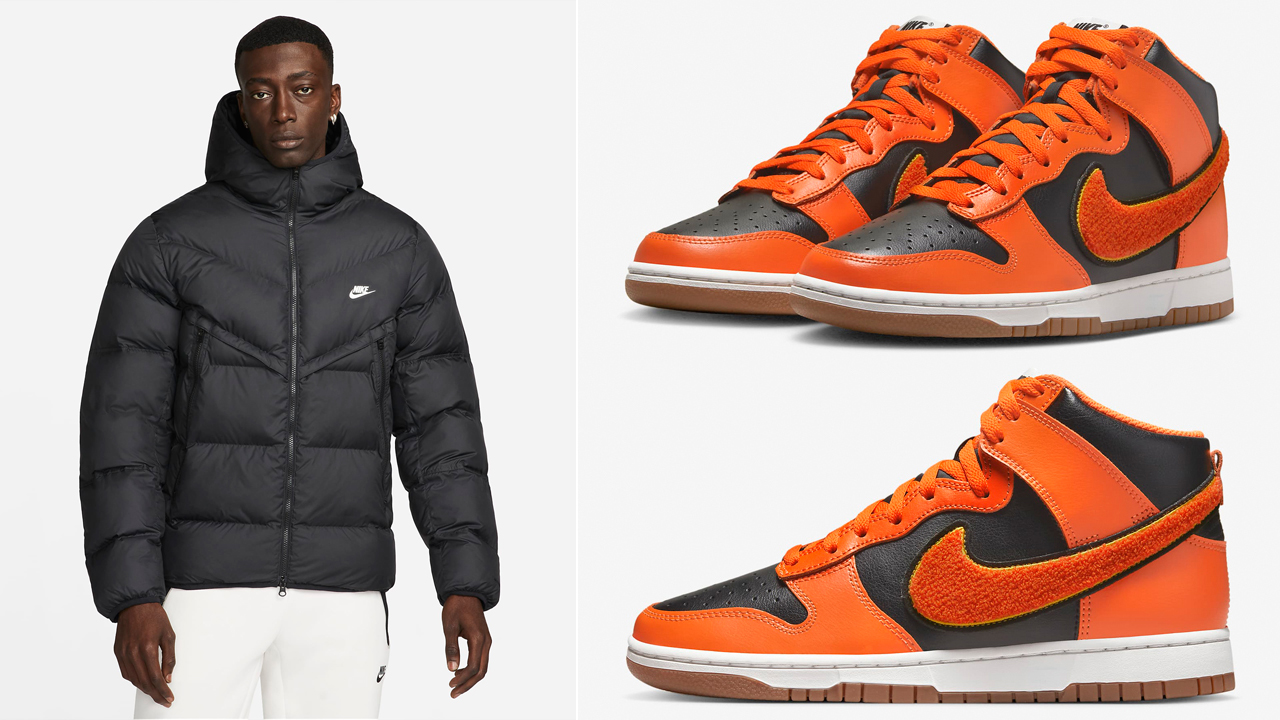 Nike-Dunk-High-Chenille-Safety-Orange-Jacket-Outfit
