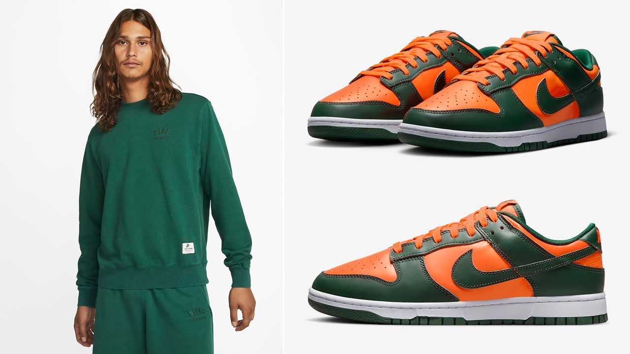 Nike Dunk Low Miami Hurricanes Shirts Clothing Outfits