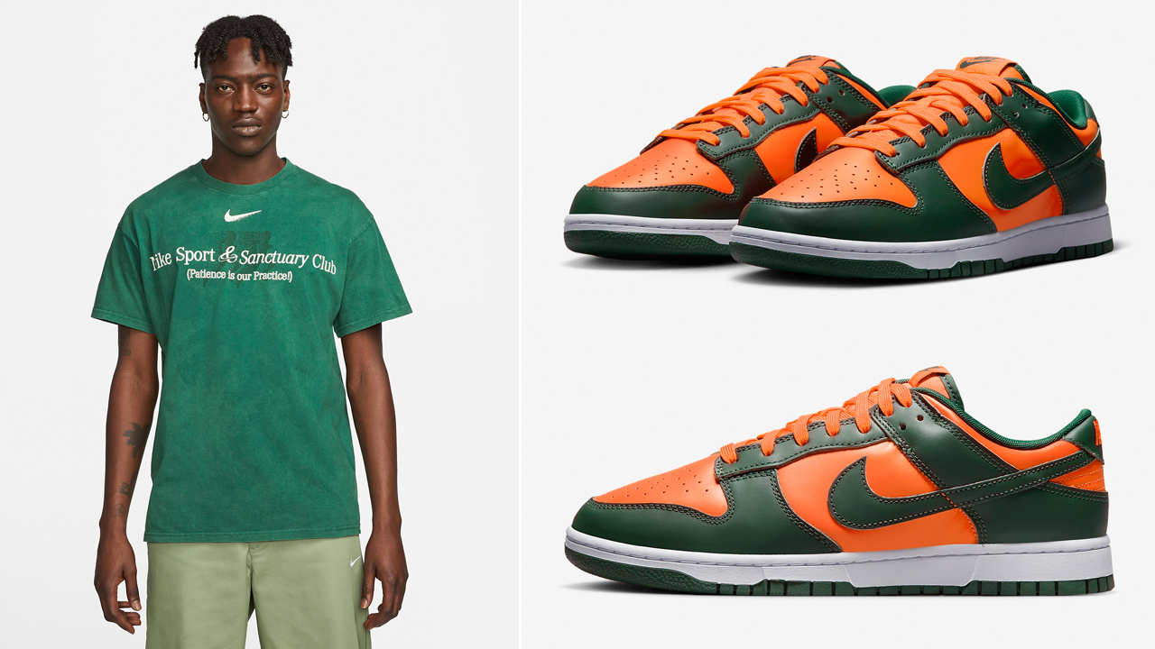 Nike-Dunk-Low-Miami-Hurricanes-T-Shirt-Outfit