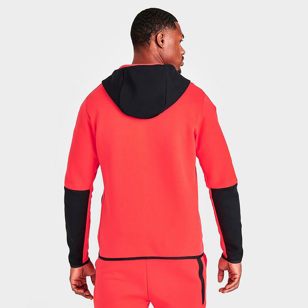 Nike-Tech-Fleece-Full-Zip-Hoodie-Light-Crimson-Black-2